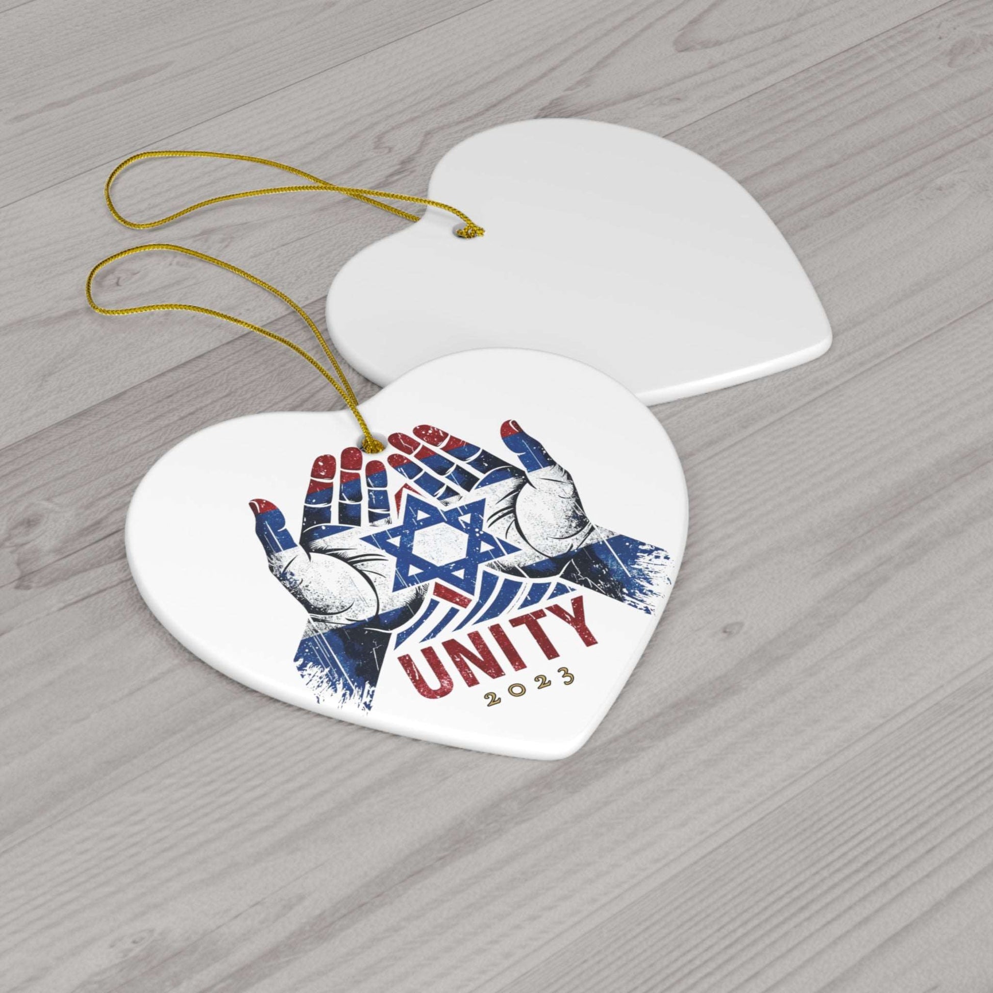 I Stand With Israel Ceramic Ornament, 3 Shapes