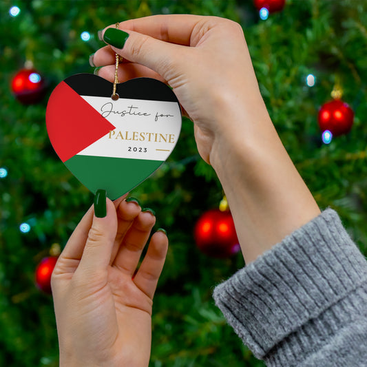 Justice for Palestine | Gift Ceramic Ornament | 2 Shapes