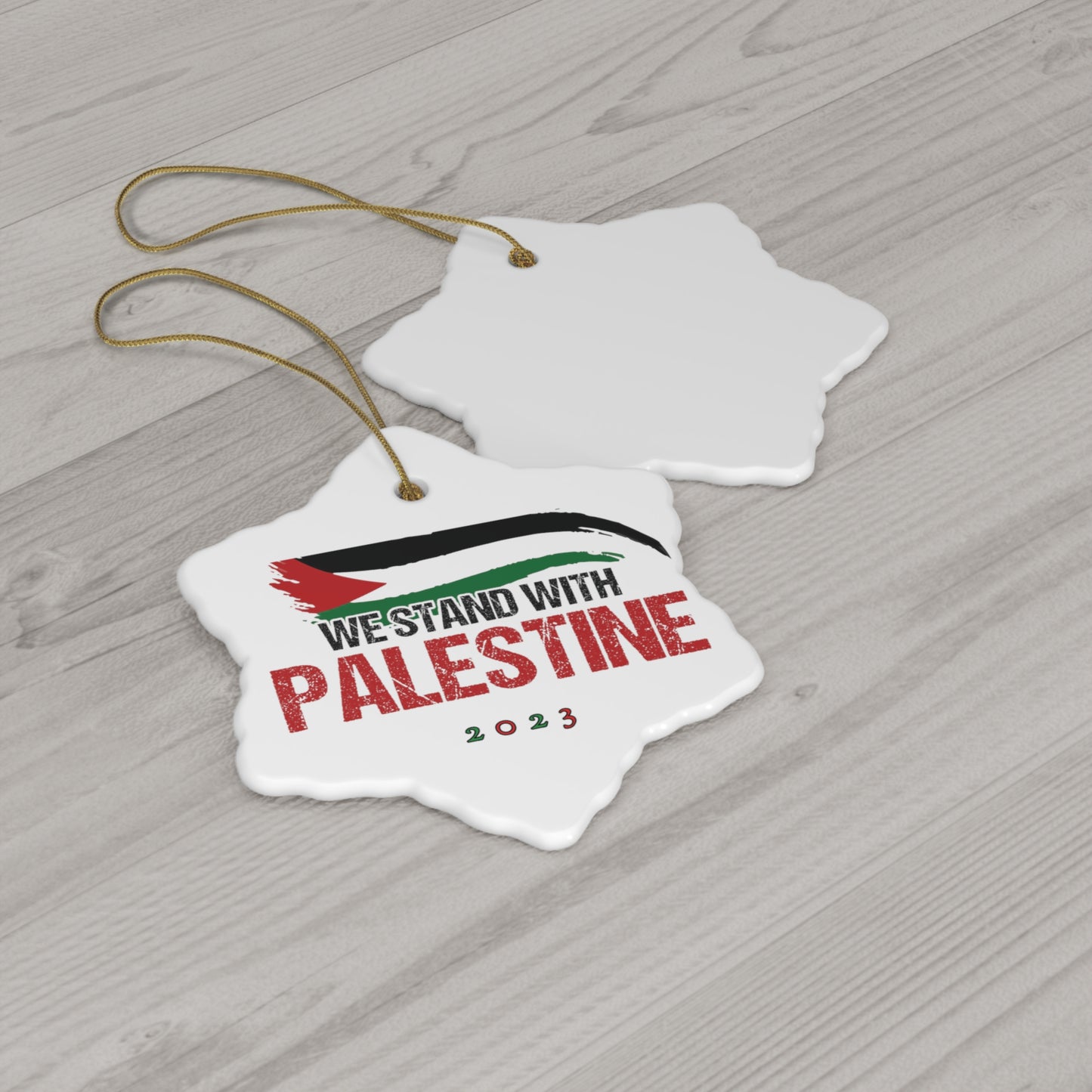 Israel-Palestine War Ceramic Ornament, 4 Shapes