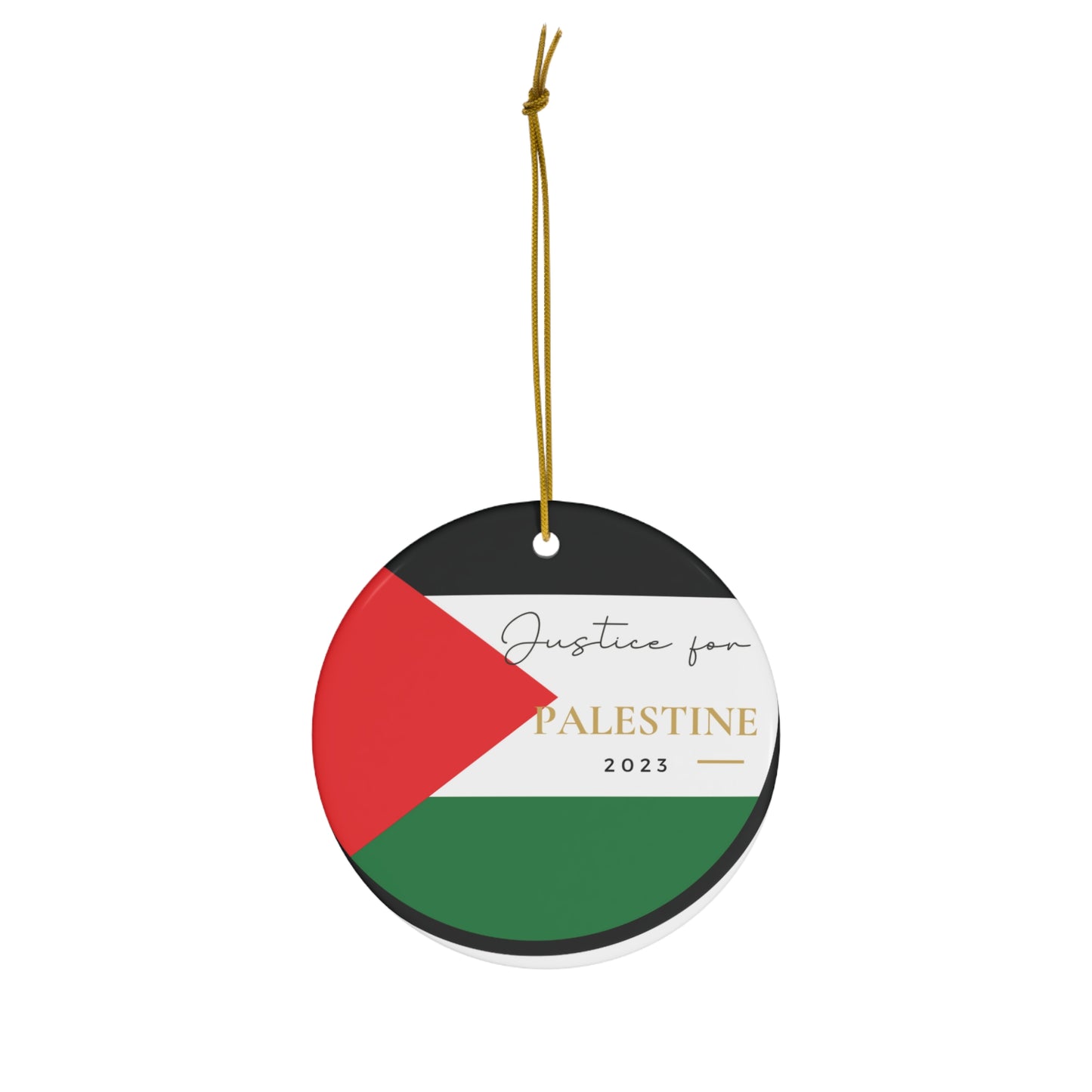 Justice for Palestine | Gift Ceramic Ornament | 2 Shapes