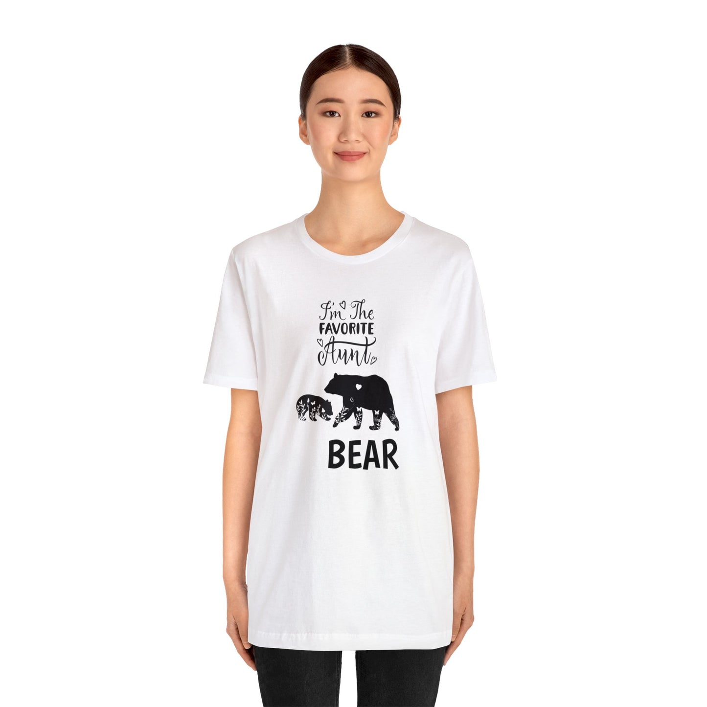 I'm the favorite Aunt Bear Unisex Jersey Short Sleeve Tee