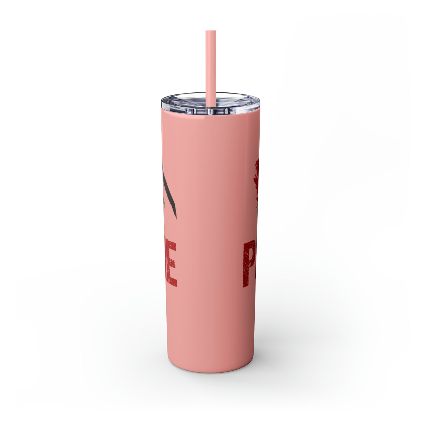 We Stand with Palestine Skinny Tumbler with Straw, 20oz