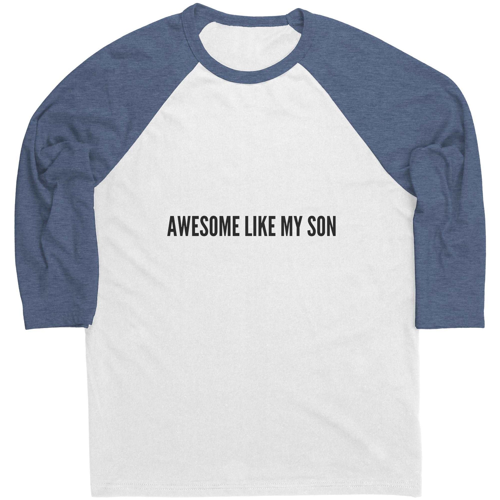 Awesome Like My Son Contrast Shirt for Father's Day Gift, Men Raglan T-shirt For Him