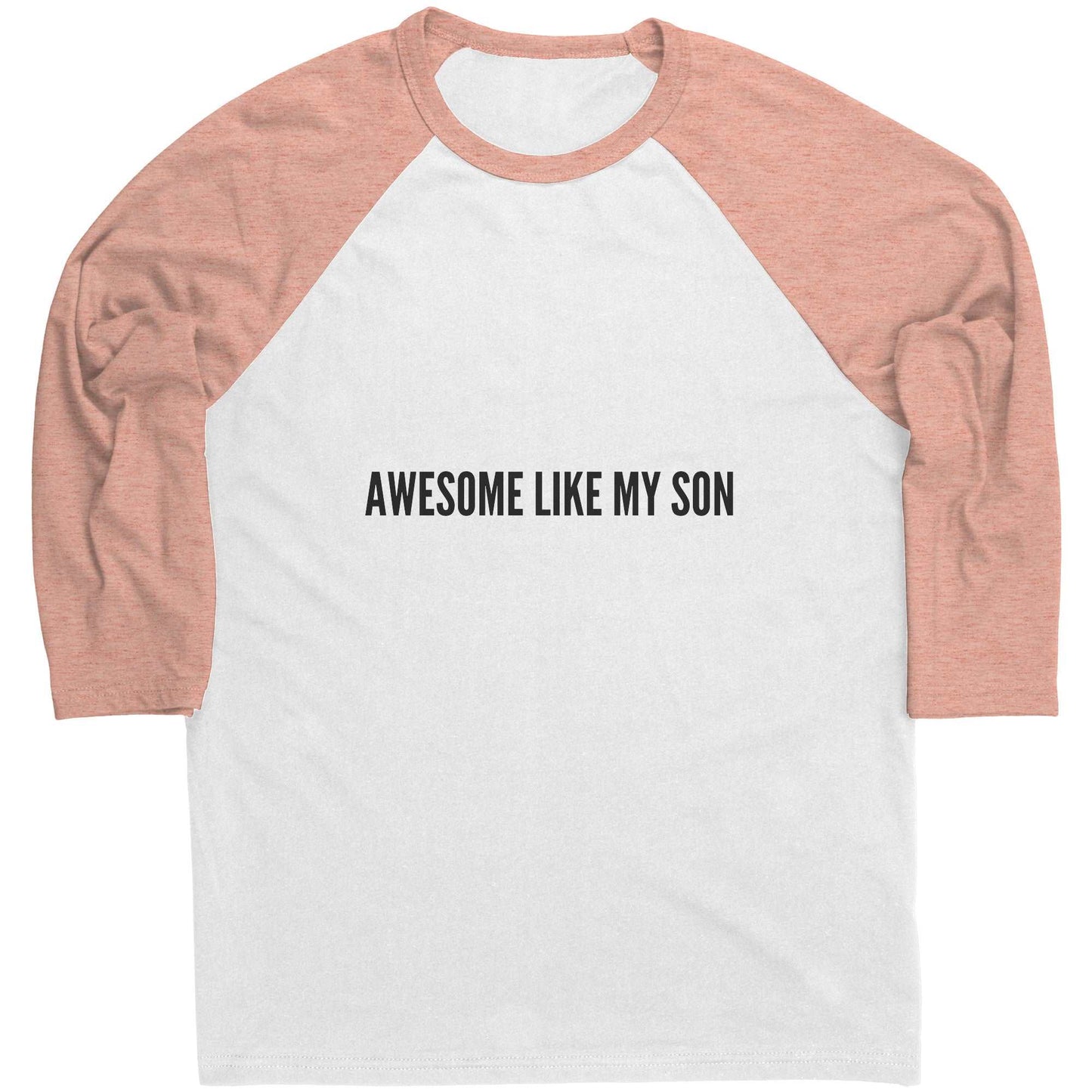 Awesome Like My Son Contrast Shirt for Father's Day Gift, Men Raglan T-shirt For Him