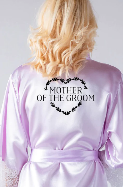 Chic Personalized Bride Night Robe: Flaunt Your Role with Style in this 3/4 Sleeve V-Neck Robe! (Personalization Available)