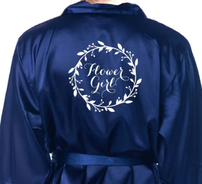 Chic Personalized Bride Night Robe: Flaunt Your Role with Style in this 3/4 Sleeve V-Neck Robe! (Personalization Available)