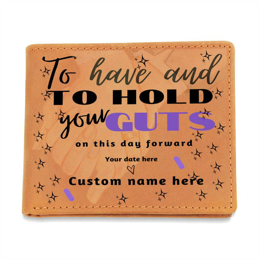 Custom Couple Holding Hand Wallet, Leather Wallet for Him