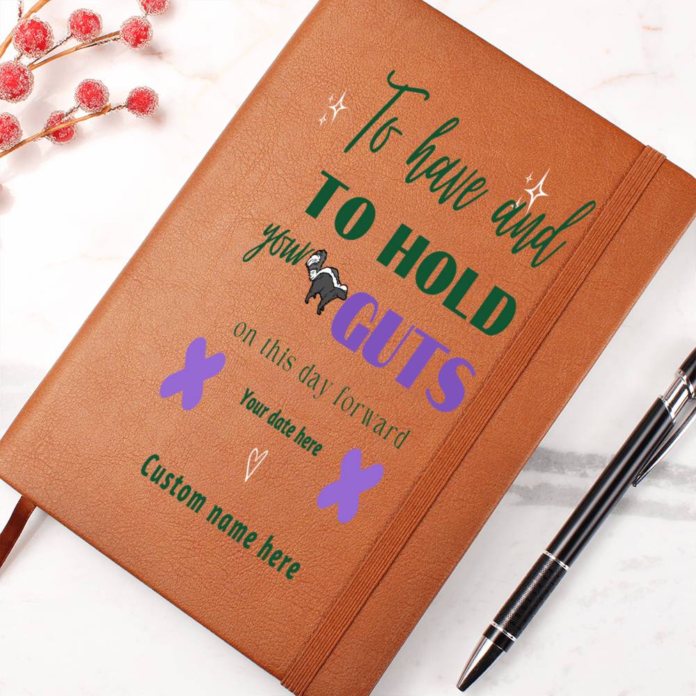 Custom Green Graphic Journal, Personalized Bridal Party Gift, Minimalist Groom Journal