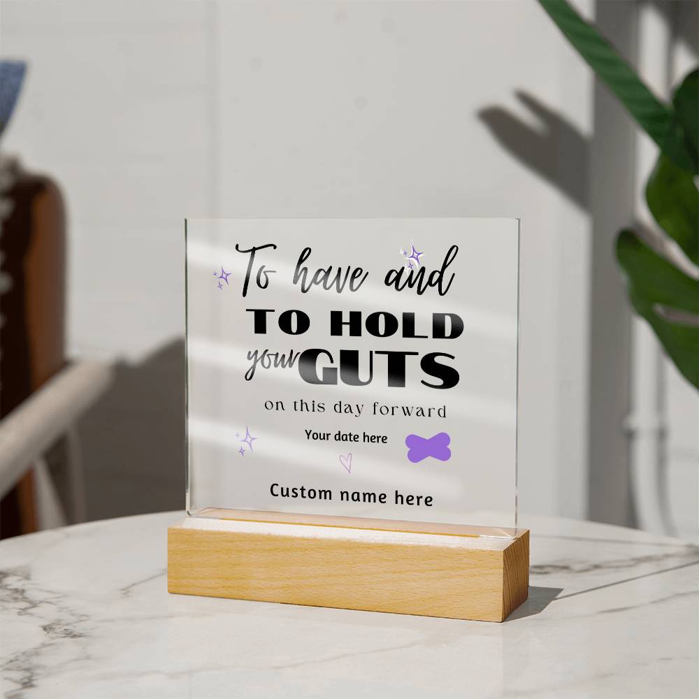 Custom Wedding Vow Plaque, Personalized Acrylic Gift for Bride and Groom