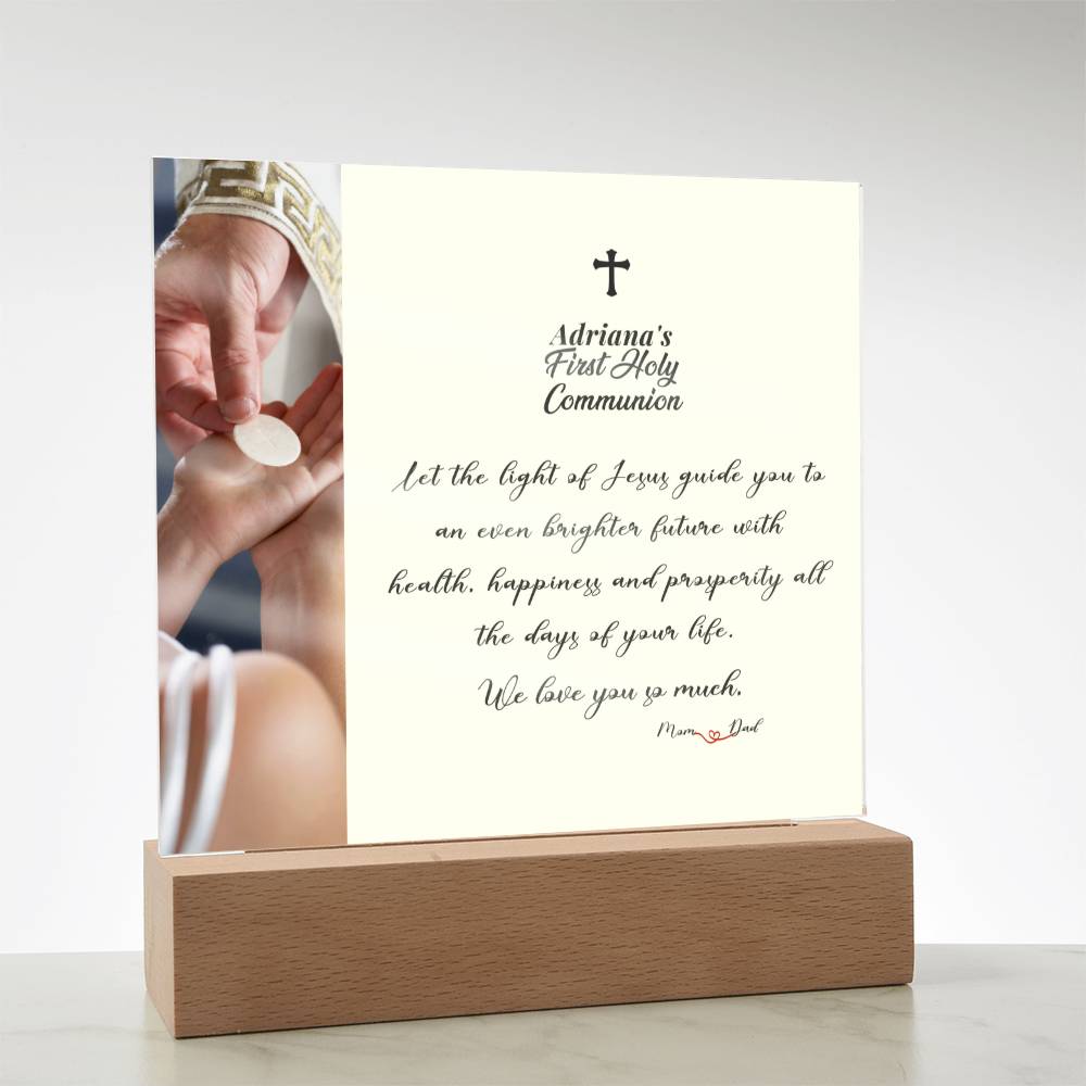 Religious Gift | Personalized Communion Gift | First Holy Communion Gift | 1St Communion | Baptism Gift | Personalized Plaque