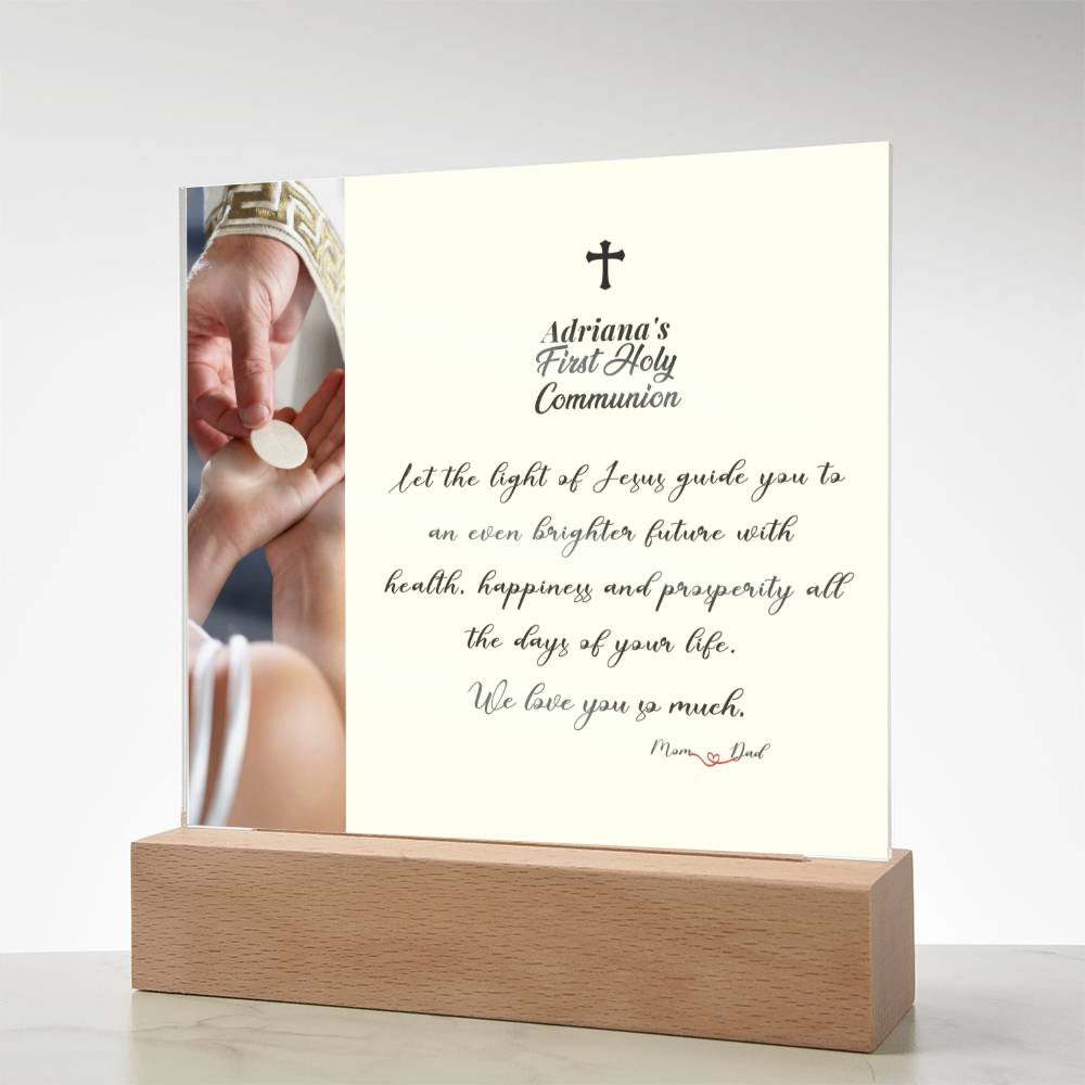 Religious Gift | Personalized Communion Gift | First Holy Communion Gift | 1St Communion | Baptism Gift | Personalized Plaque