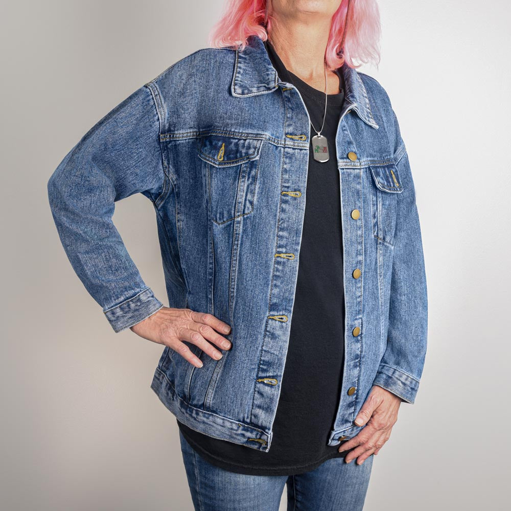 Mom Life Blue Denim Jacket