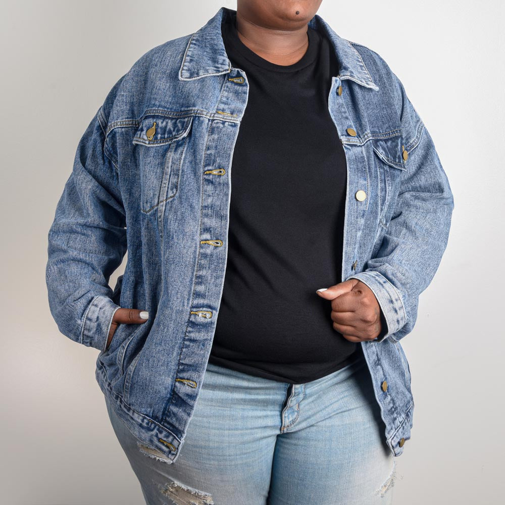 Mom Life Blue Denim Jacket