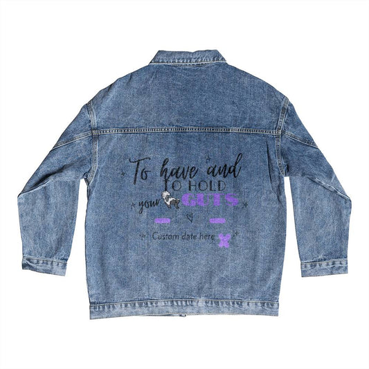 Custom Men Denim Jacket, Personalized Wedding Jacket