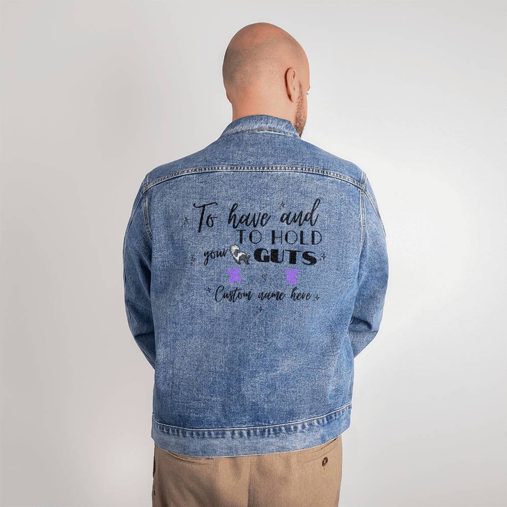 Custom Groom Denim Jacket, Minimalist Husband Gift, Personalized Anniversary Hubby Jacket, Comfortable Apparel for Him