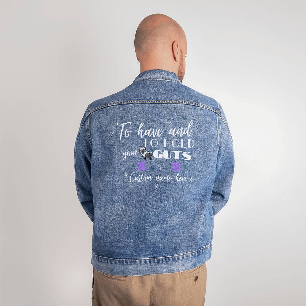 Custom Men Denim Jacket, Minimalist Hubby Gift, Comfortable Blue Denim Jacket for Him