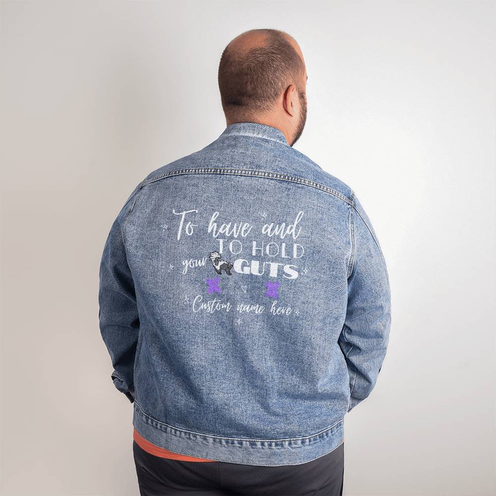 Custom Men Denim Jacket, Minimalist Hubby Gift, Comfortable Blue Denim Jacket for Him