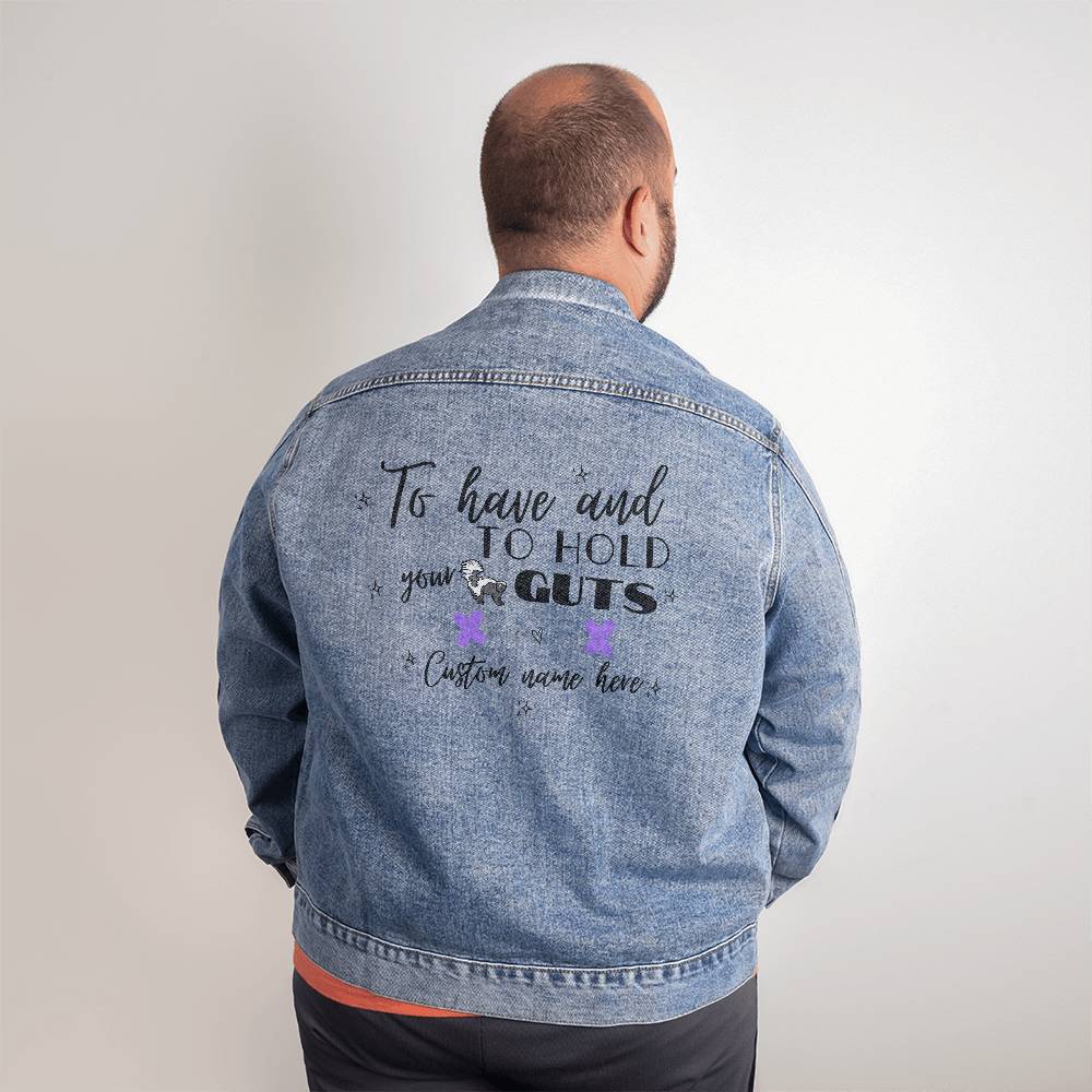 Custom Groom Denim Jacket, Minimalist Husband Gift, Personalized Anniversary Hubby Jacket, Comfortable Apparel for Him