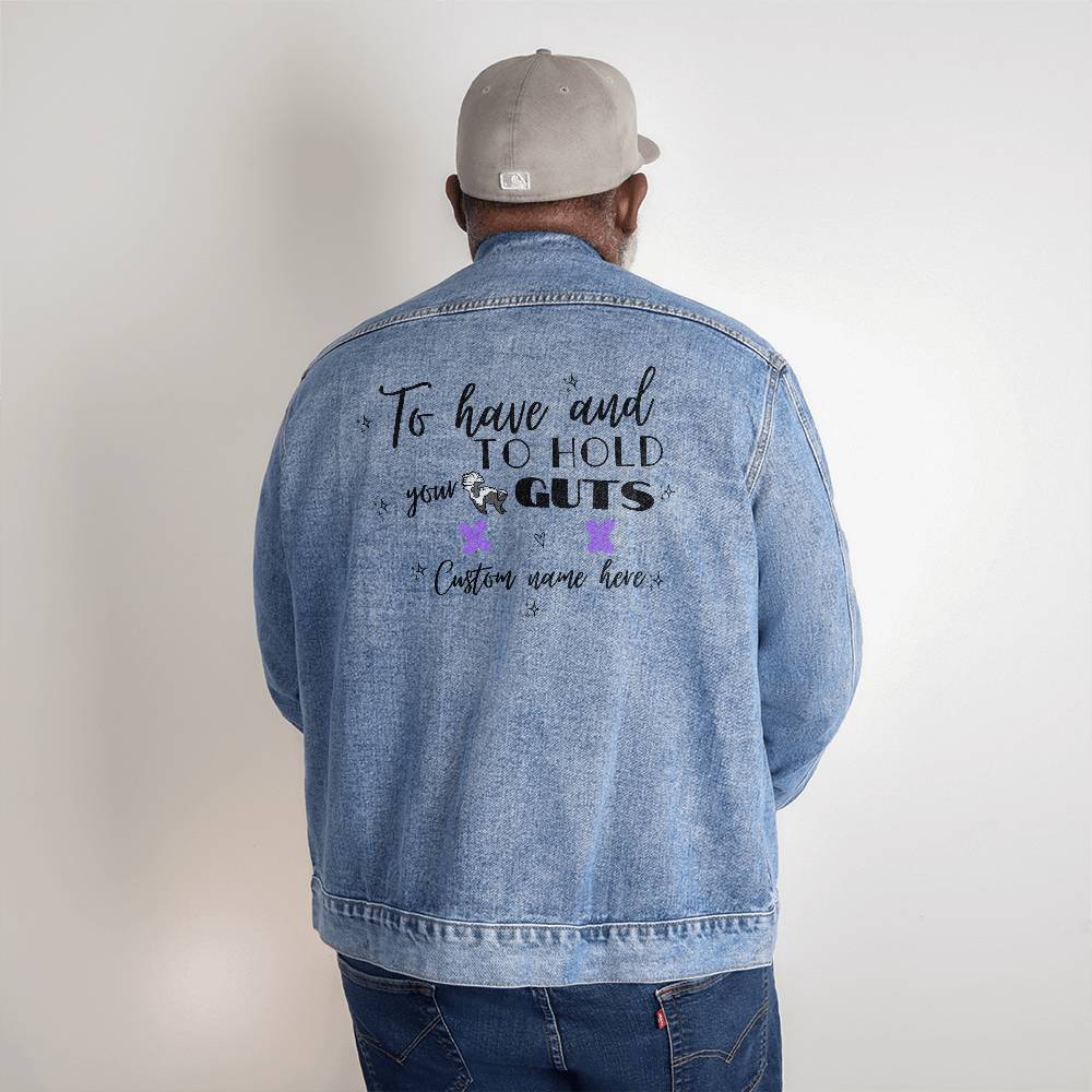 Custom Groom Denim Jacket, Minimalist Husband Gift, Personalized Anniversary Hubby Jacket, Comfortable Apparel for Him