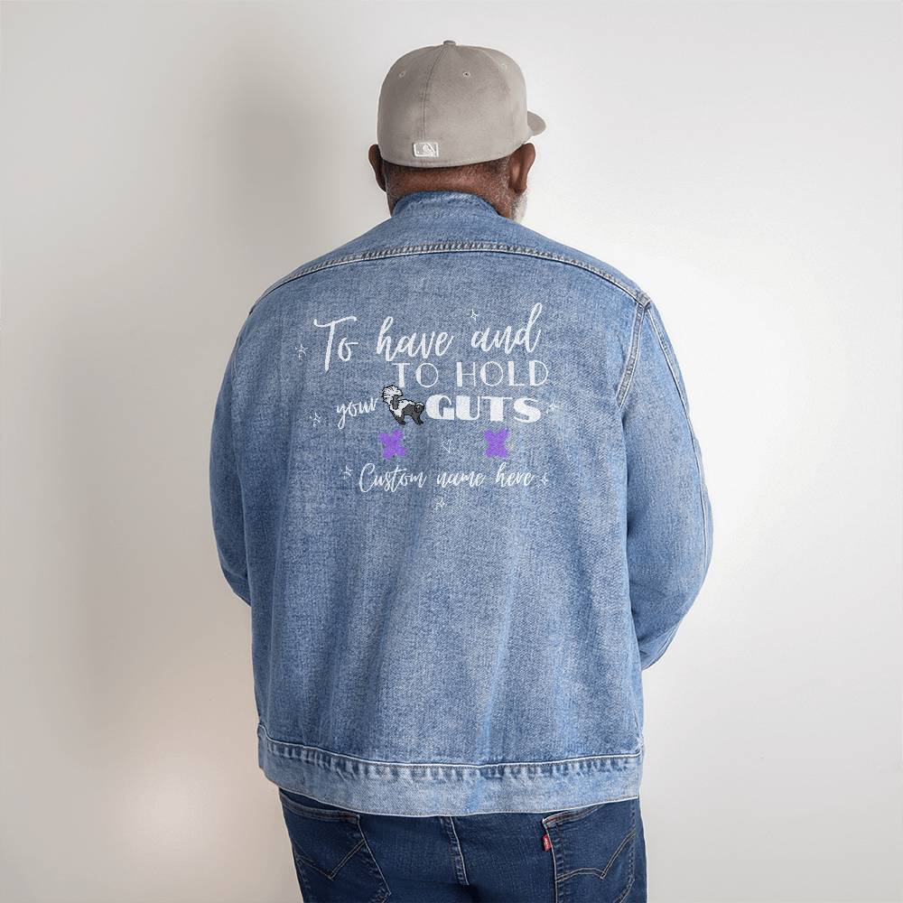 Custom Men Denim Jacket, Minimalist Hubby Gift, Comfortable Blue Denim Jacket for Him