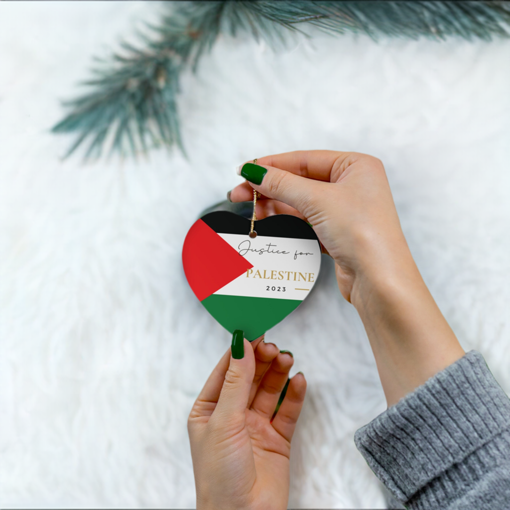 Justice for Palestine | Gift Ceramic Ornament | 2 Shapes