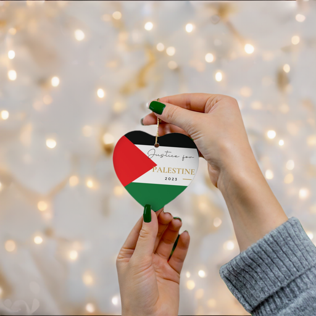 Justice for Palestine | Gift Ceramic Ornament | 2 Shapes