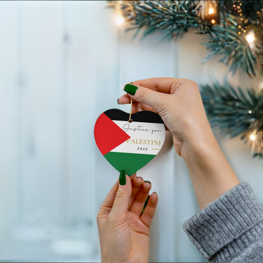 Justice for Palestine | Gift Ceramic Ornament | 2 Shapes