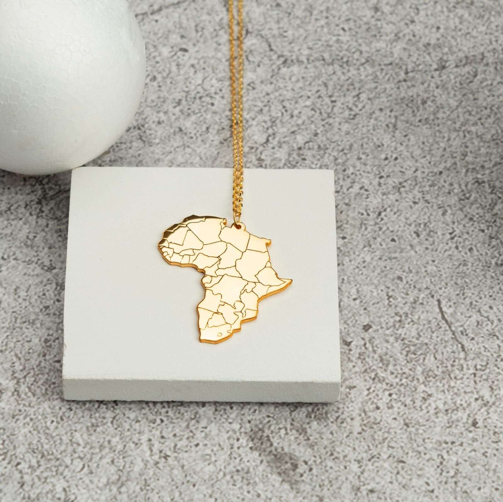 Africa Map Necklace