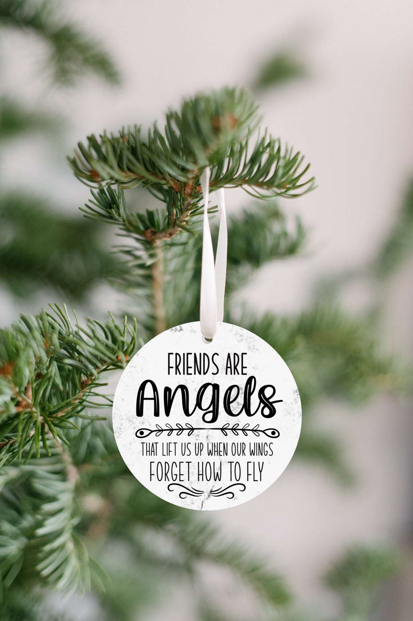 Friends Are Angels Christmas Gift Ornament | Give It As a Thoughtful Gift to Your Best Friend, Friends, Family Members or Loved Ones.