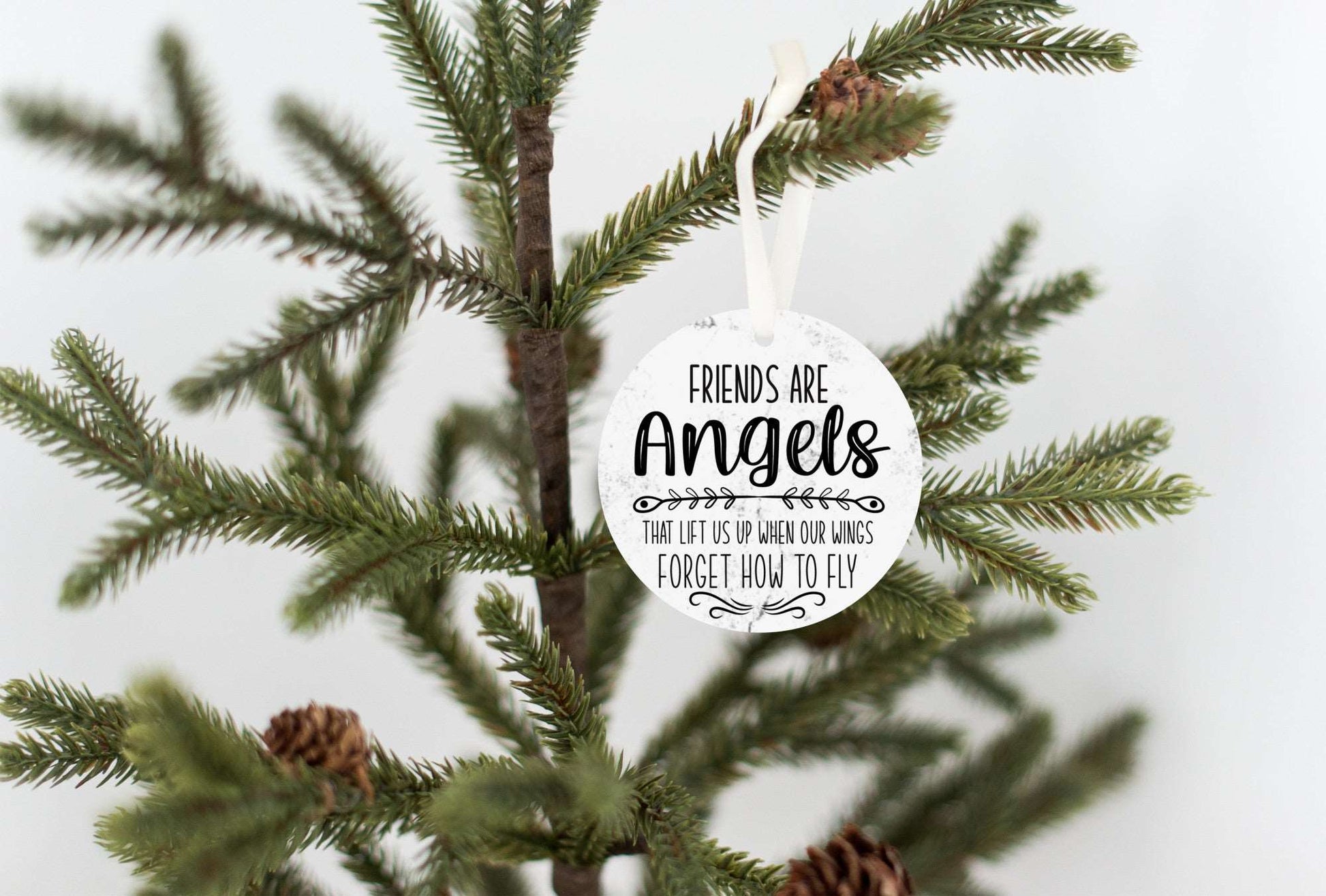 Friends Are Angels Christmas Gift Ornament | Give It As a Thoughtful Gift to Your Best Friend, Friends, Family Members or Loved Ones.