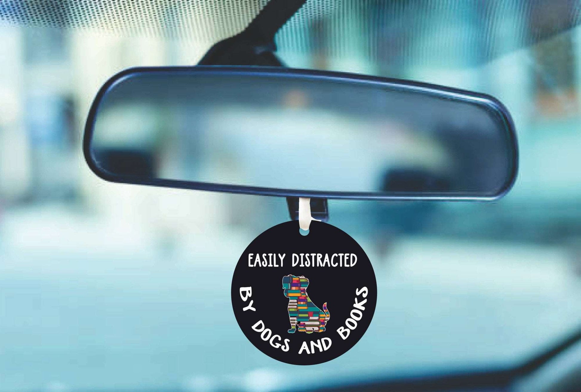 Easily Distracted by Books and Dogs Car Ornament Gift That Makes for the Perfect Present All Year Round