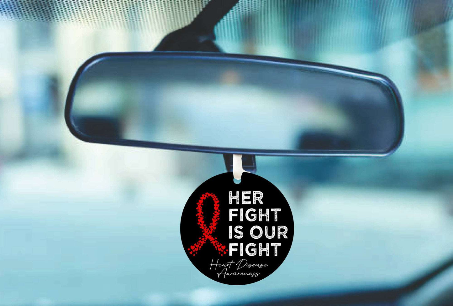 Her Fight Heart Disease is Our Fight | Heart Disease Awareness Ornament