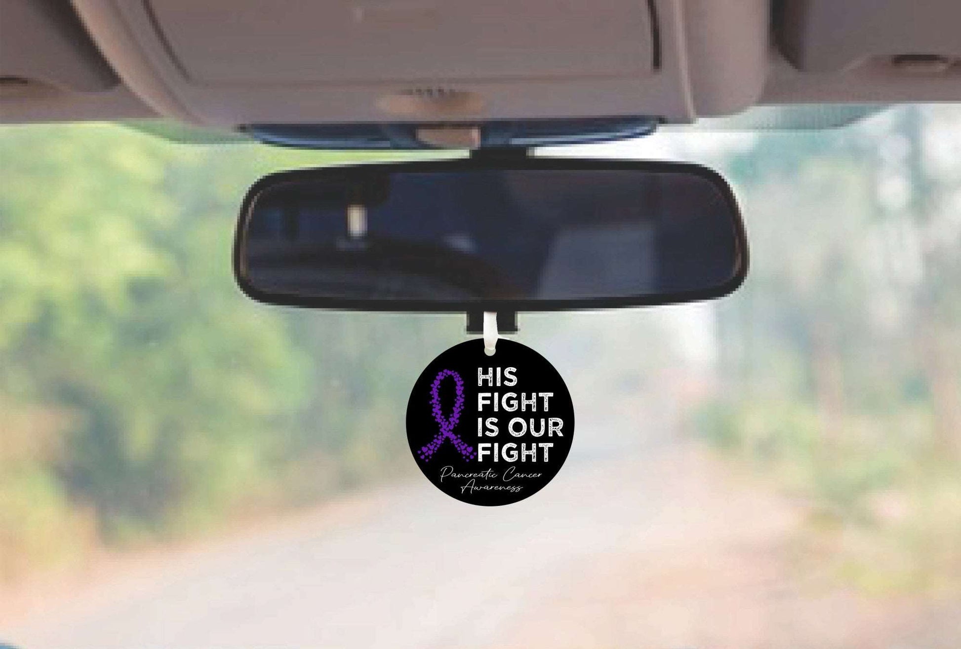 His Fight Pancreatic Cancer is Our Fight | Pancreatic Cancer Awareness Car Ornament Gift