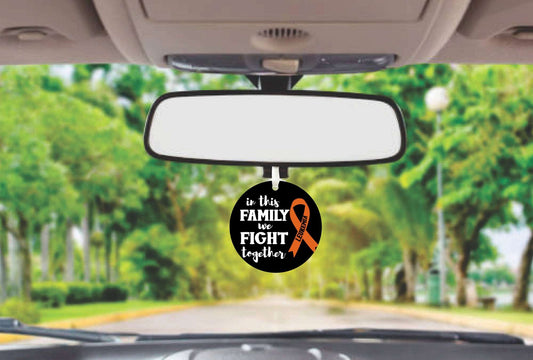 In This Family We Fight Leukemia Together | Leukemia Awareness Car Ornament Gift