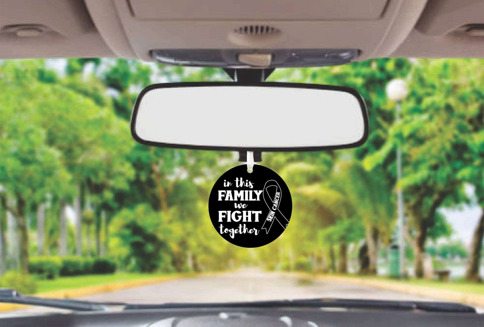 In This Family We Fight Skin Cancer Together | Skin Cancer Awareness Car Ornament Gift