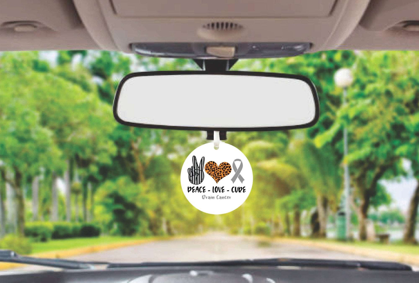 Brain Cancer Awareness Car Ornament Gift