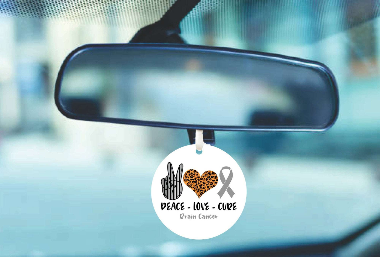 Brain Cancer Awareness Car Ornament Gift