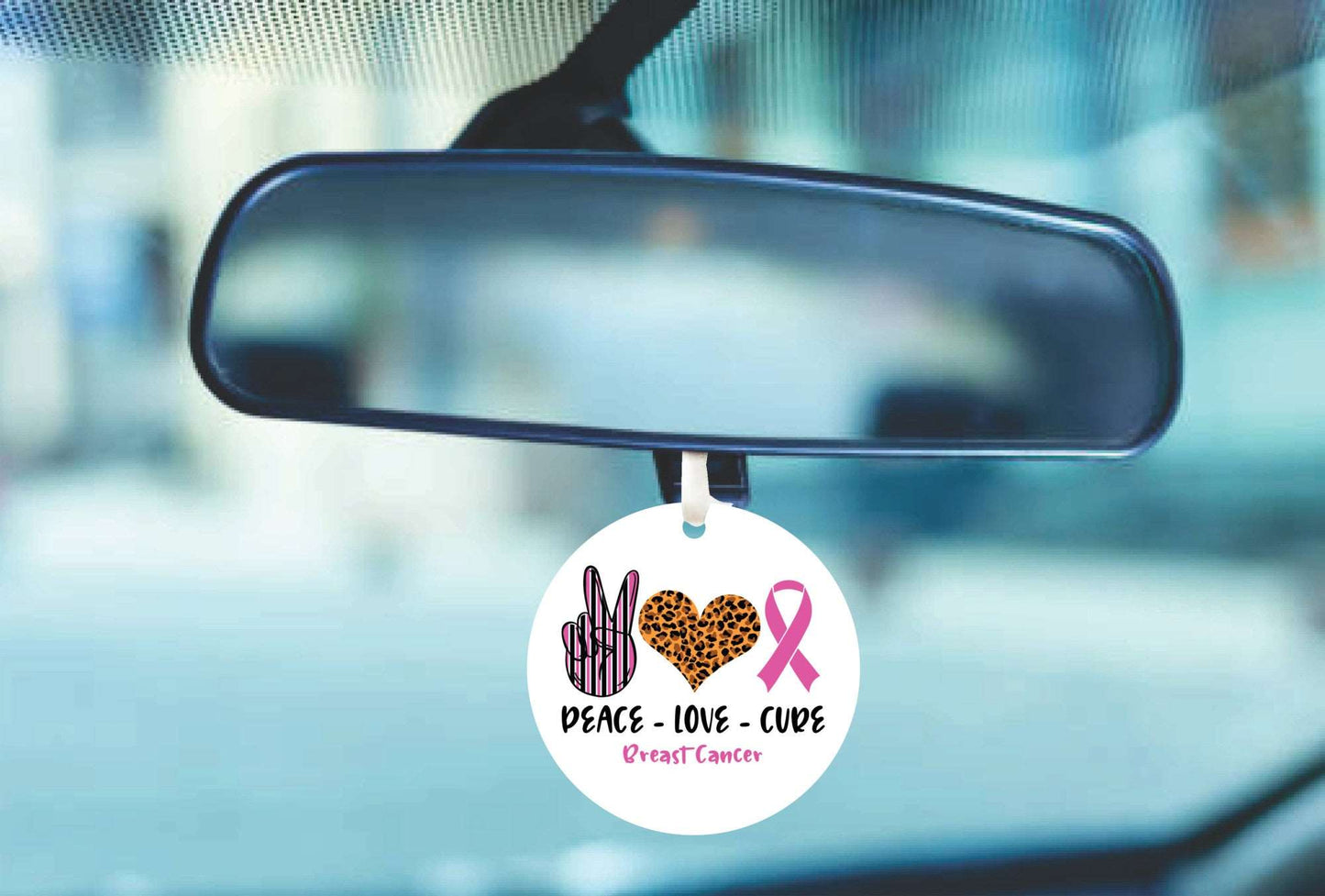 Breast Cancer Awareness Car Ornament Gift