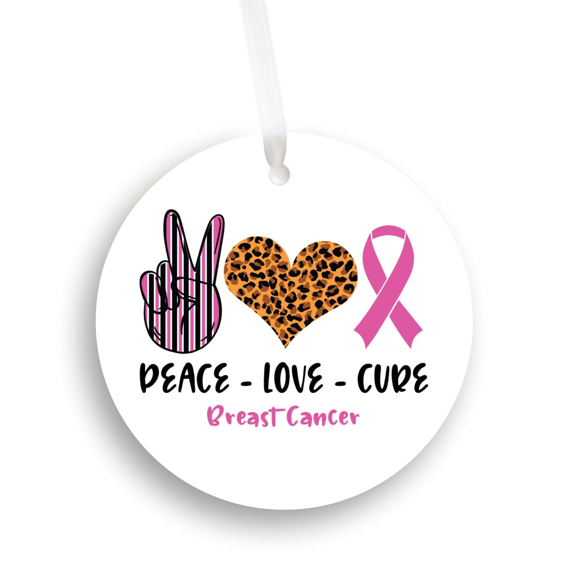 Breast Cancer Awareness Car Ornament Gift