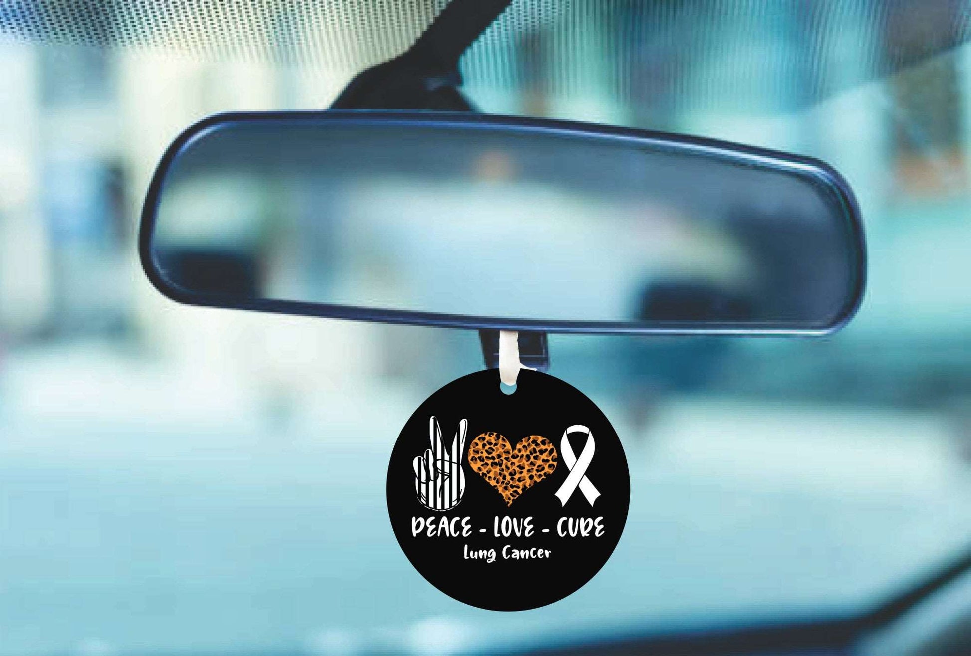 Lung Cancer Awareness Car Ornament Gift