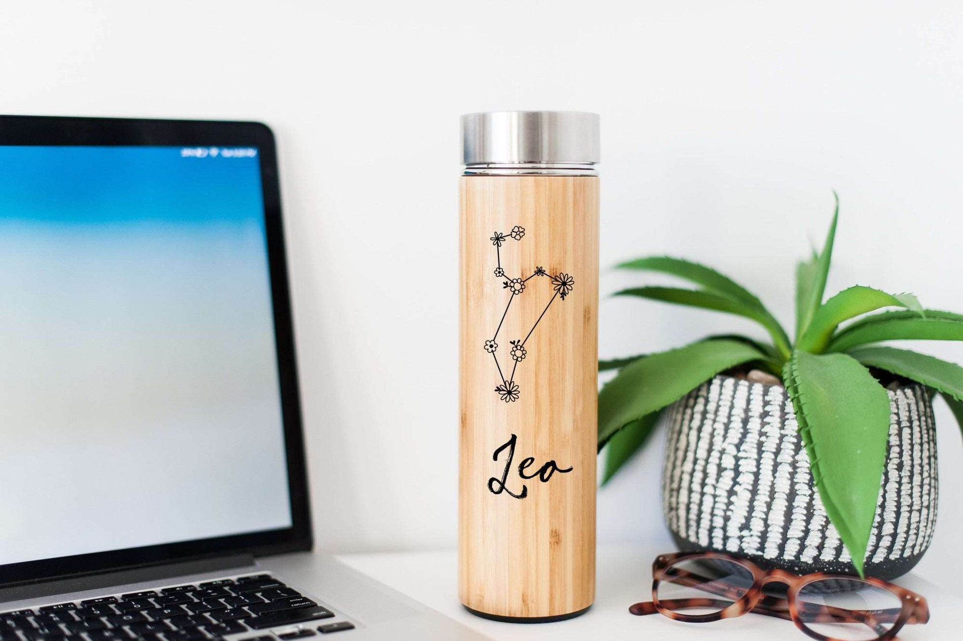 Leo Zodiac Sign Water Bottle