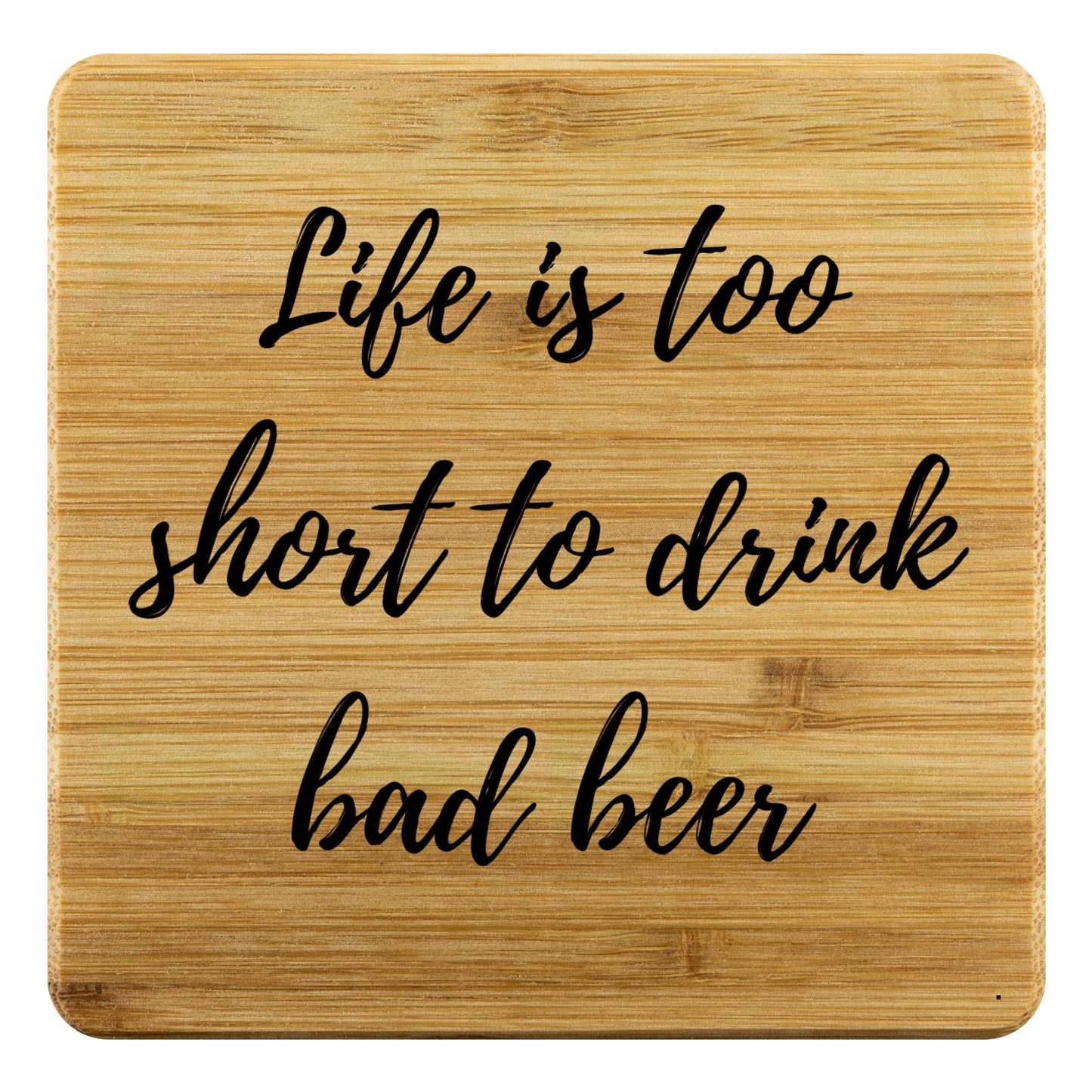 Bad Beer Bamboo Coasters