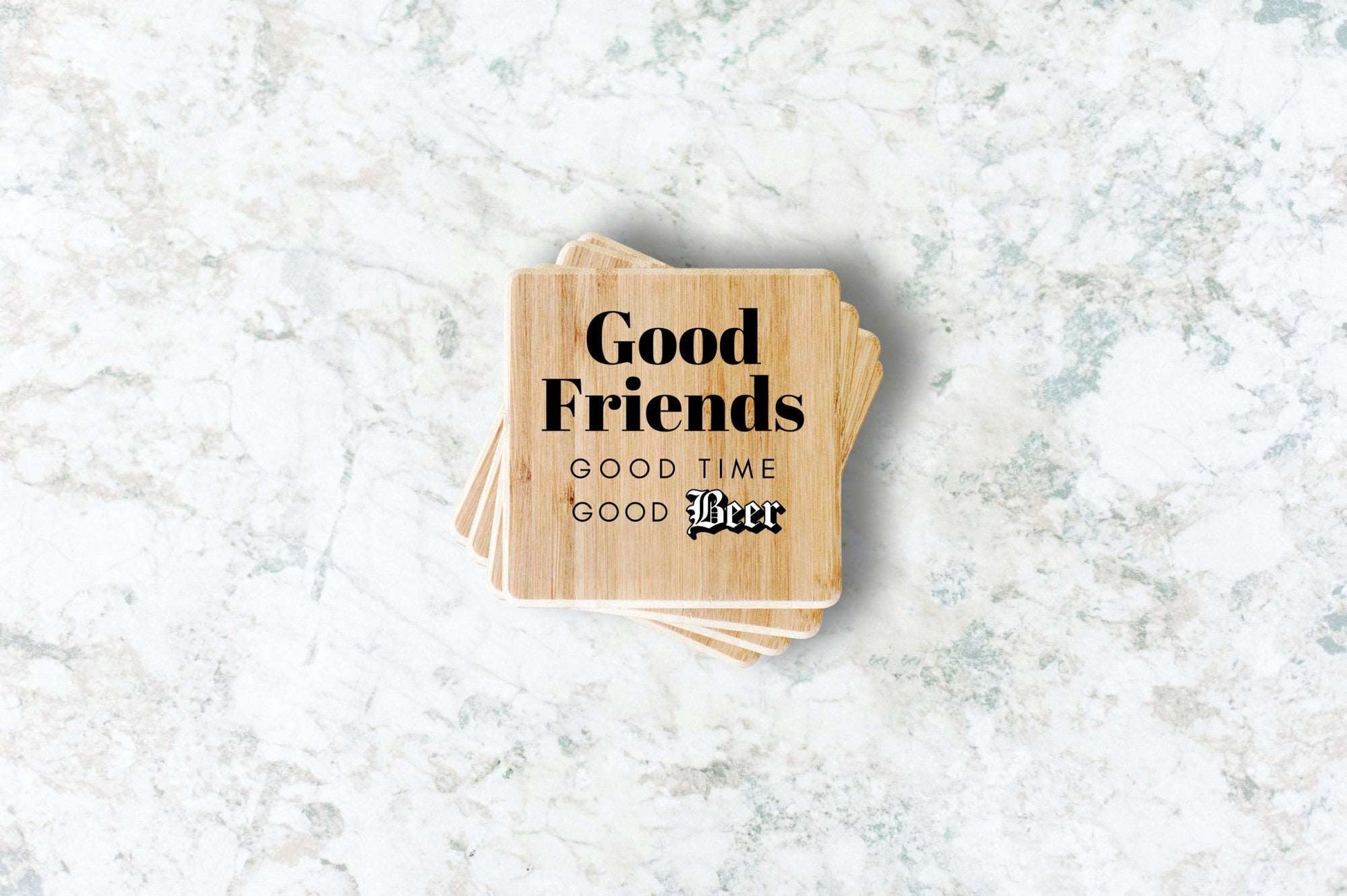 Good Beer Bamboo Coasters