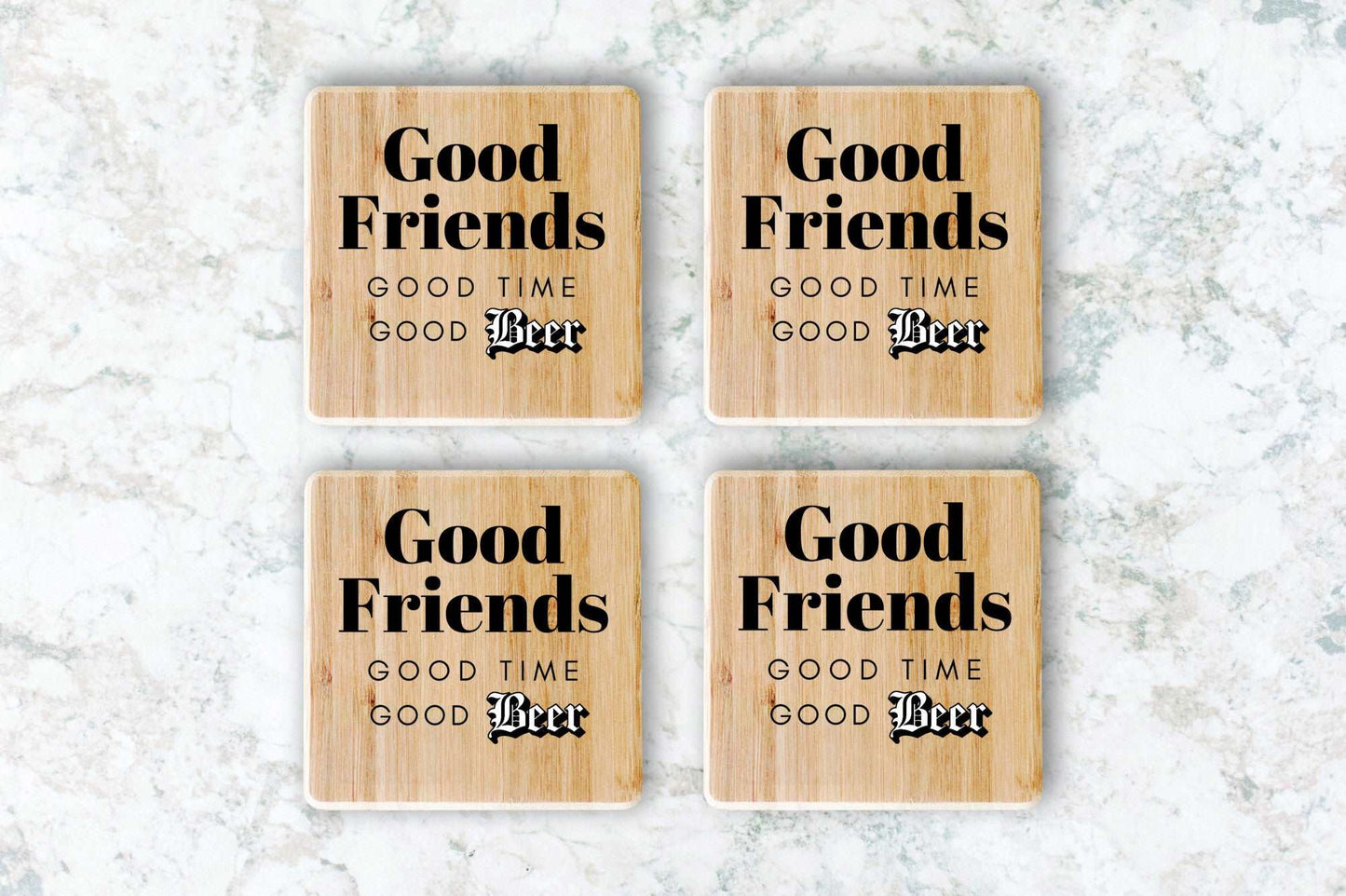 Good Beer Bamboo Coasters