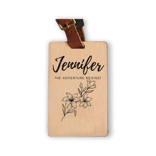 Handmade Luggage Id Tag, Luggage Name Tag, Bamboo Luggage Tag, Minimalist Name Tag, Bamboo Name Tag, Bamboo Luggage ID Tag