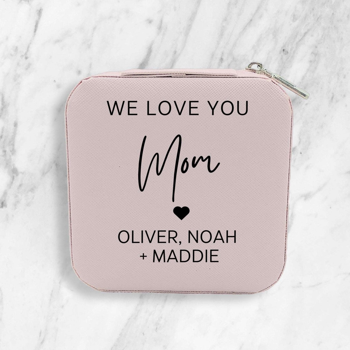 Custom Gift | Personalized Pink Jewelry Box | Custom Birthday Gift | Custom Wedding Gift | Pink Minimalist Girl Gift | Personalized Graduation Gift