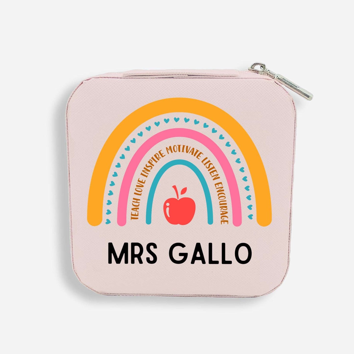 Custom Teacher Gift | Personalized Pink Jewelry Box | Custom Birthday Gift | Custom Wedding Gift | Pink Minimalist Teacher Gift | Personalized Graduation Gift