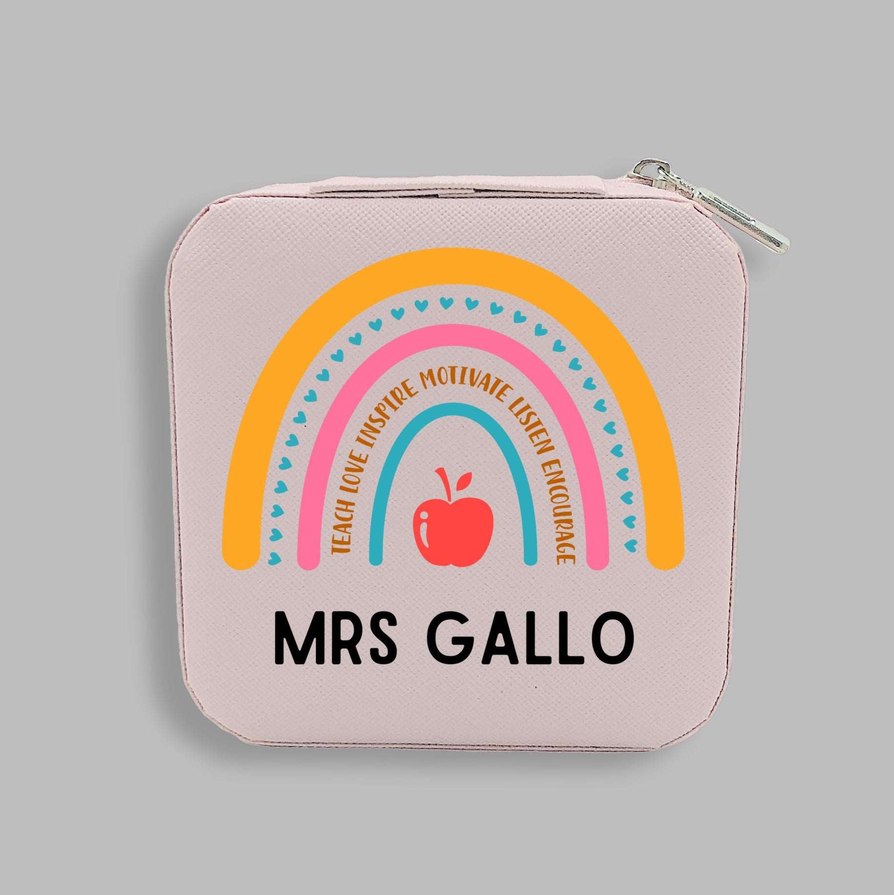 Custom Teacher Gift | Personalized Pink Jewelry Box | Custom Birthday Gift | Custom Wedding Gift | Pink Minimalist Teacher Gift | Personalized Graduation Gift