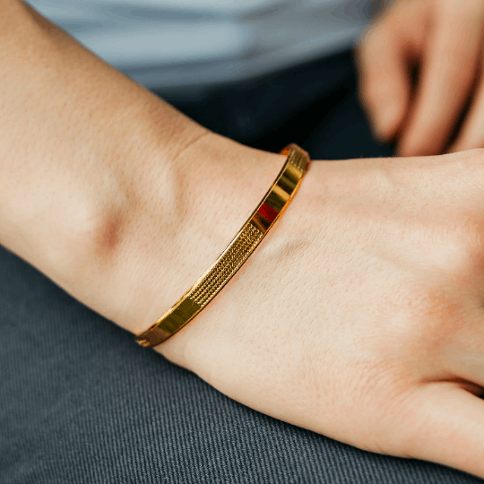 Brass Enamel Plain Flat Indian Lightweight Ethnic Stacking Wedding Cuff Bangle Bracelet Jewelry