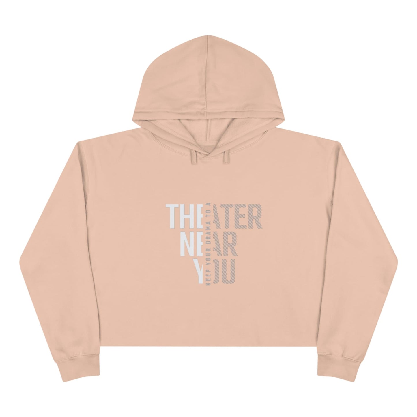 Theater Crop Hoodie, Cute Drama-Free Zone Hoodie, Minimalist Girl Hoodie, Comfortable Hoodie for Her, Cute No Drama Crop Top, Gothic Hoodie